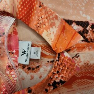 Worthington Vibrant Orange Blouse